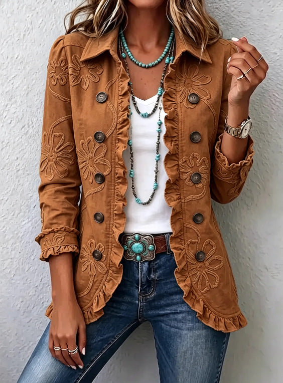Floral Ruffled Jacket