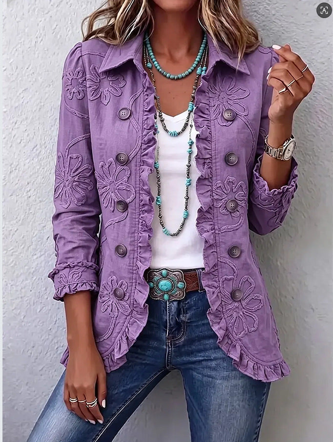 Floral Ruffled Jacket