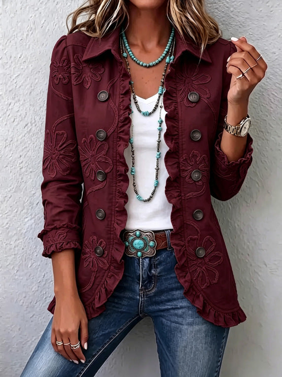 Floral Ruffled Jacket