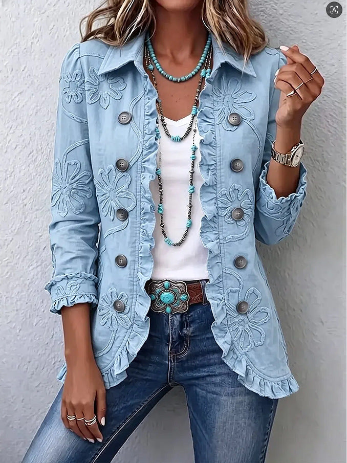 Floral Ruffled Jacket
