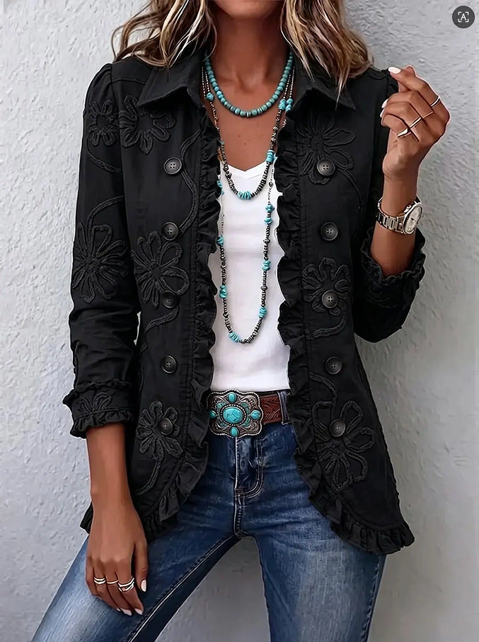 Floral Ruffled Jacket