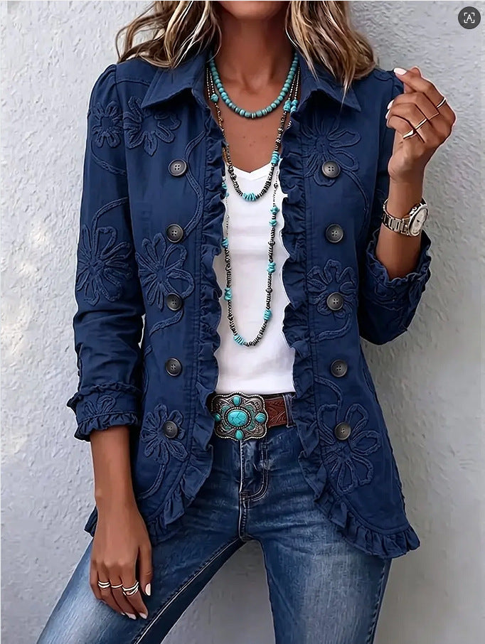 Floral Ruffled Jacket