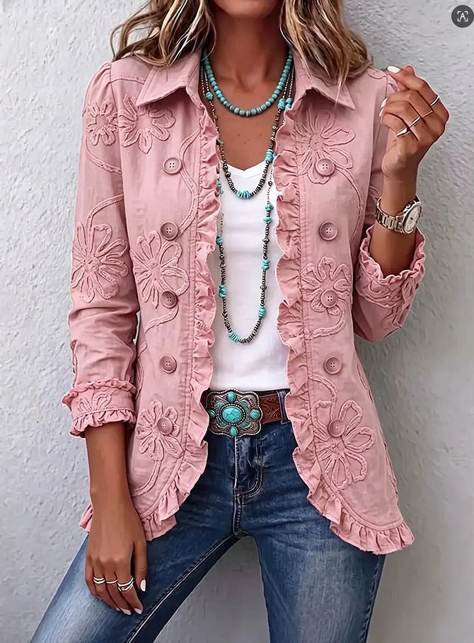 Floral Ruffled Jacket