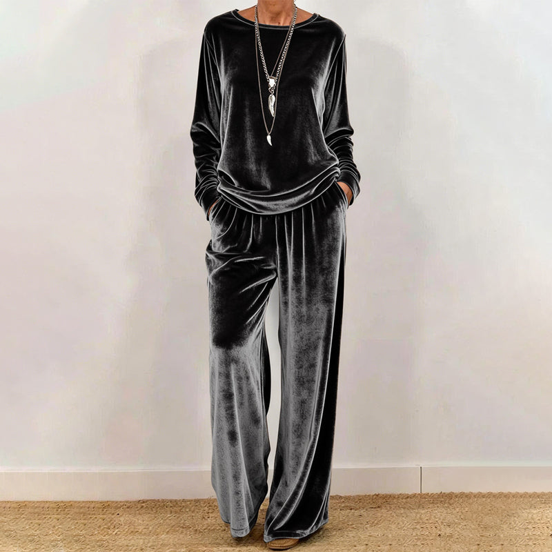 Women's velvet two-piece set