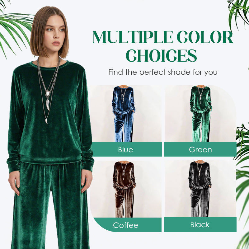 Women's velvet two-piece set