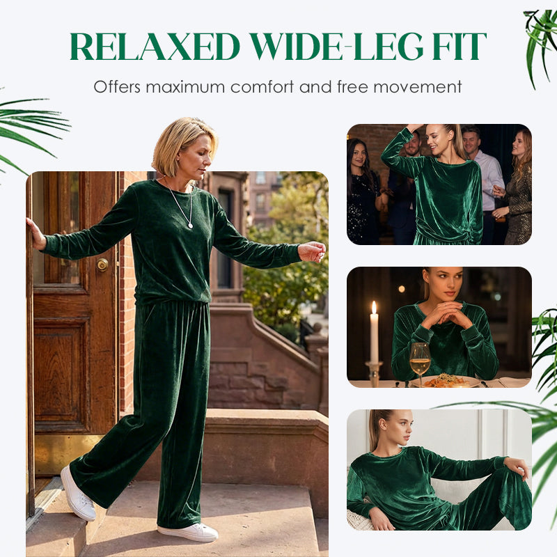Women's velvet two-piece set