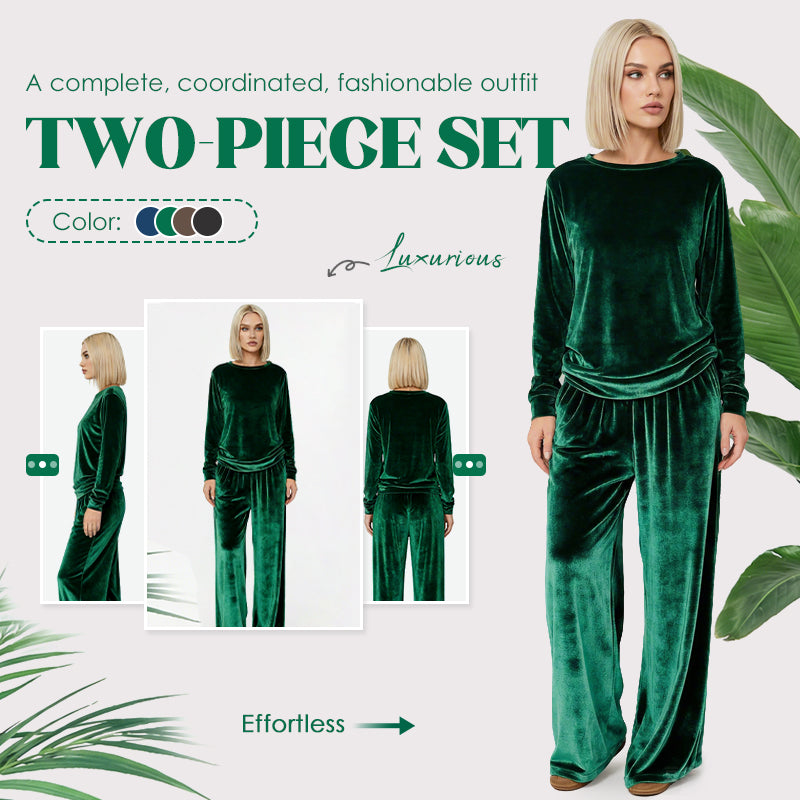 Women's velvet two-piece set